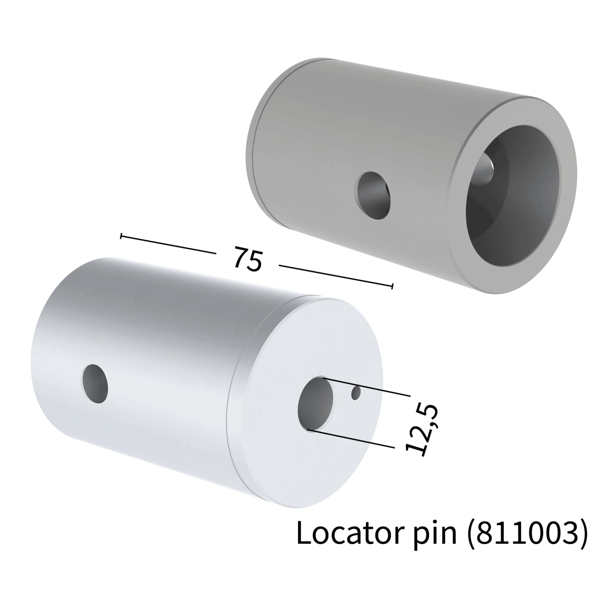 Sixty82 Receiver model M51 L=75mm M12 locator pin - Afbeelding 3
